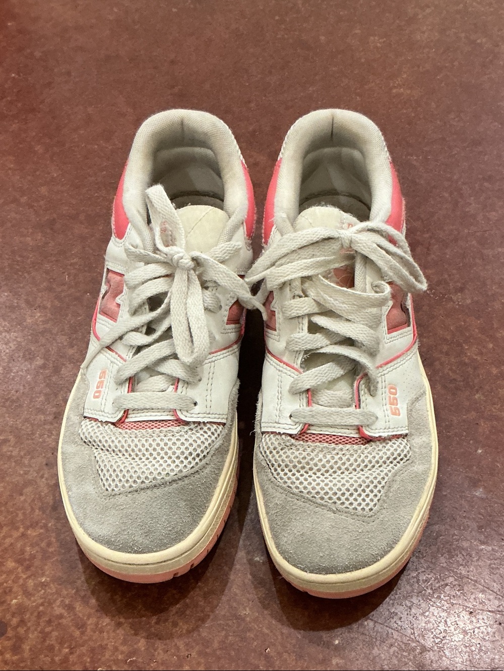 New Balance Women's White and Pink Athletic Sneakers